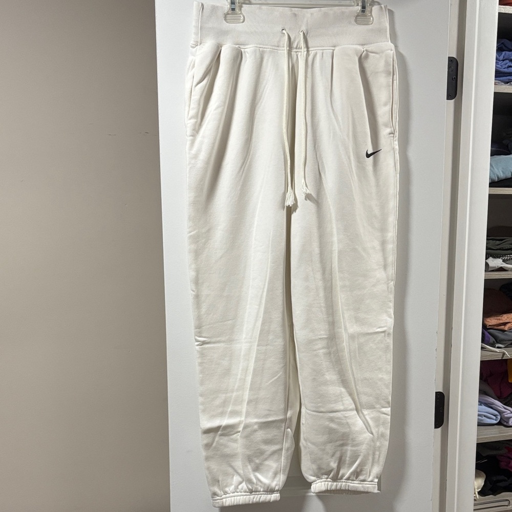 Nike Ivory Joggers with Logo